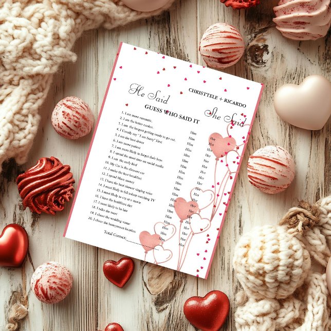 Modern Er sagte, sie habe Brautparty-Spielkarte ge Ankündigung (Von Creator hochgeladen)