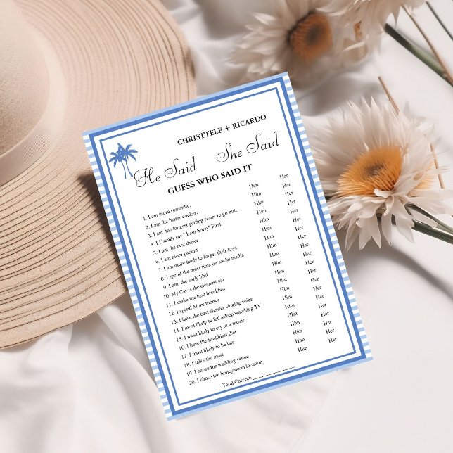 Modern Er sagte, sie habe Brautparty-Spielkarte ge Ankündigung (Von Creator hochgeladen)