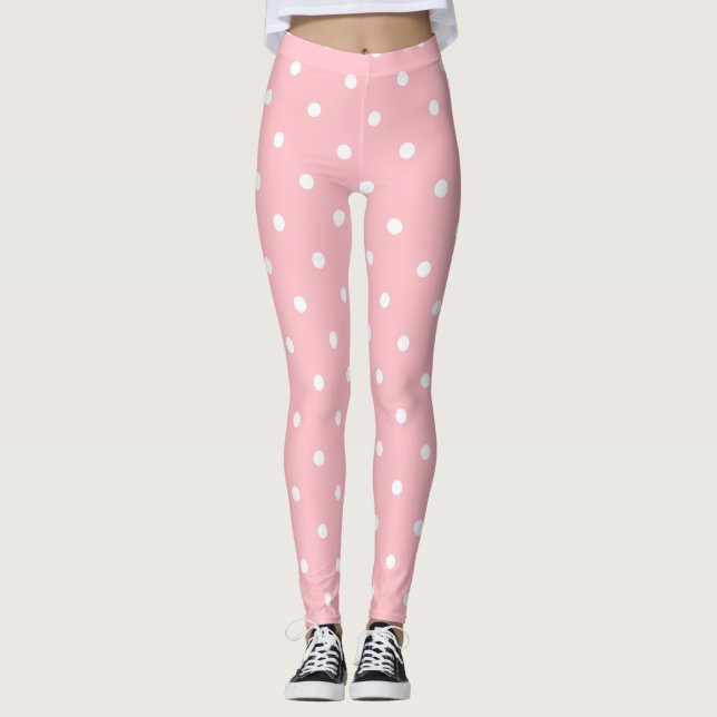 Modern erröten die rosa weißen eleganten leggings (Vorderseite)