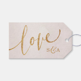 Modern erröten Glitter-Rosengold mit Geschenkanhänger