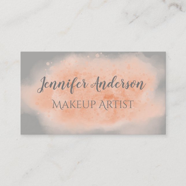 Modern erröten Maskenbildner-Verabredungs-Karte Terminkarte (Vorderseite)