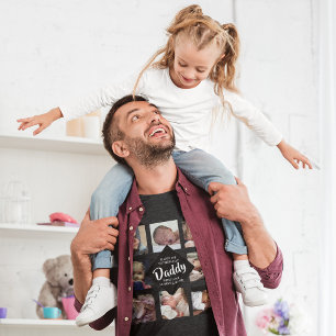 Modern   Erster Vatertag   Foto-Collage-T-Shirt T-Shirt