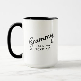 Modern Established Date Grammy Coffee Tasse