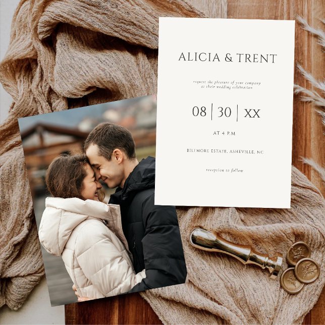 Modern Estate Wedding Invitation | Elegant Minimal Einladung (Von Creator hochgeladen)