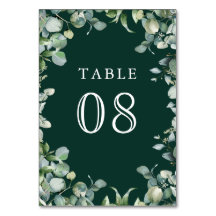 Modern Eucalyptus Greenery Emerald Green Wedding