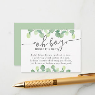 Modern Eukalyptus Oh Boy Baby Shooting Book Reques Begleitkarte