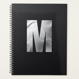 Modern Executive Monogram | Bold Silver Foil Planer