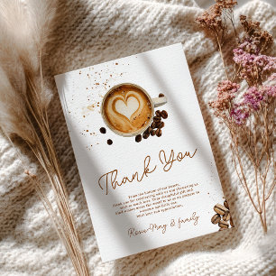 Modern Fall Coffee Baby wird Baby-Dusche Dankeskarte