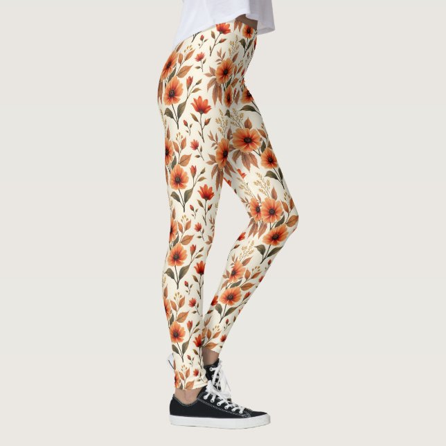 Modern Fall Floral Leggings (Rechts)