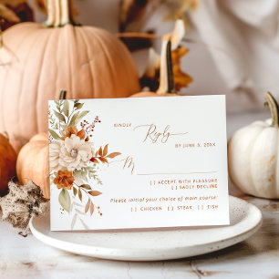 Modern Fall Terracotta Hochzeitsgericht UAWG RSVP Karte