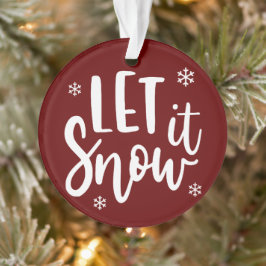 Modern Family Christmas Photo , Let it Snow Ornament