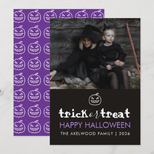 Modern Family Foto Trick or Treat Frohes Halloween Feiertagskarte