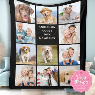 Modern Family Personalisierte 11 Foto-Collage Schw Sherpadecke