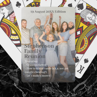 Modern Family Reunion Photo Magazine Cover Spielkarten