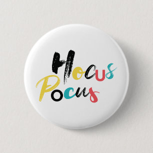 Modern, farbenfroh, lustig, cool, trendig Hocus Po Button