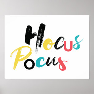 Modern, farbenfroh, lustig, cool, trendig Hocus Po Poster