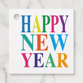 Modern farbenfroh Neues Jahr Geschenkanhänger