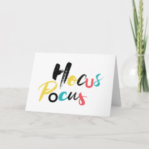 Modern, farbig, lustig, cool, trendig Hocus Pocus Karte