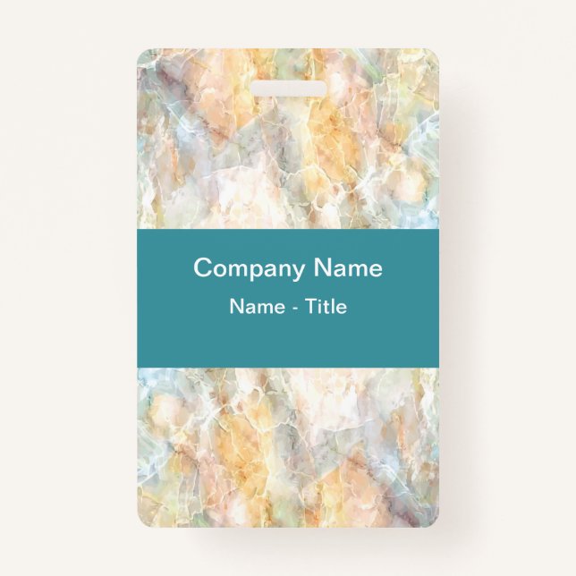 Modern farbiger Steinmarmorlook Ausweis (Vorderseite)