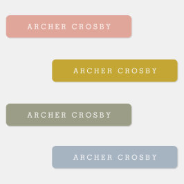 Modern farbiger wasserfester Name Etiketten