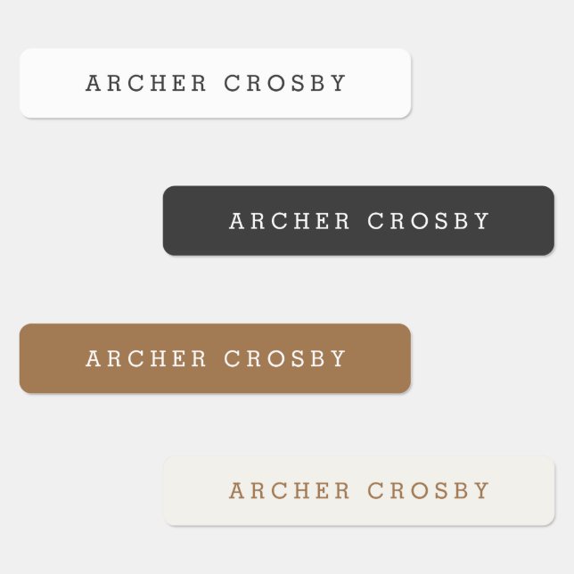 Modern farbiger wasserfester Name Etiketten (Gruppe)