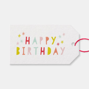Modern Farbiges Alles Gute zum Geburtstag Geschenkanhänger