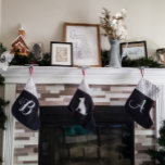 Modern Farmhouse Classic Monogram Kleiner Weihnachtsstrumpf<br><div class="desc">This stocking brings a classic style to your holiday decor! The monogram can be personalized using the personalization feature. The backside of the stocking defaults to a solid red; however,  you can choose the double sided option for an up-charge.</div>