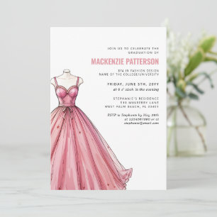 Modern Fashion School Designer Abschluss Einladung