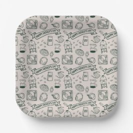Modern Father's Day Doodle Pattern Millennial Dad Pappteller