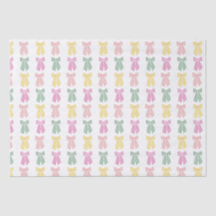 Modern Feminine Coquette Hair Bow Muster Seidenpapier
