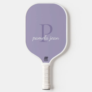 Modern Feminine Pastel Monogram Individuelle Name Pickleball Schläger