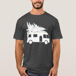 Modern festliche Motorhome Weihnachtsmannmütze Wei T-Shirt