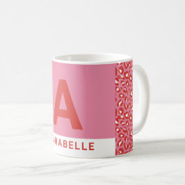 Modern fett gedruckter Farbblock Rosa Name des Tie Kaffeetasse