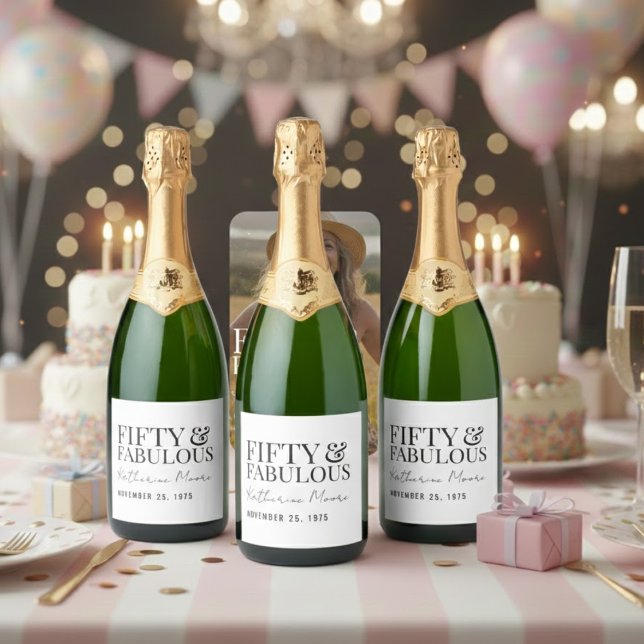 Modern Fifty and Fabulous Bold 50th Birthday (Von Creator hochgeladen)