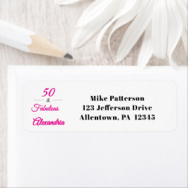 Modern Fifty and Fabulous Bold 50th Birthday Party