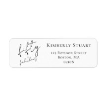 Modern Fifty and Fabulous Bold 50th Birthday Party