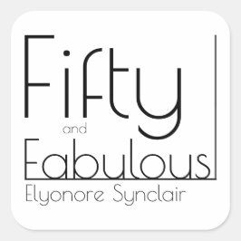 Modern Fifty and Fabulous Bold 50th Birthday Party Quadratischer Aufkleber