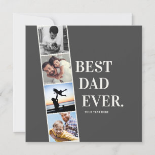 Modern Filmstrip Bester Vater je Foto Collage Card