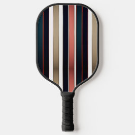 Modern Fire and Bold Diagonal Stripe Pickleball Schläger
