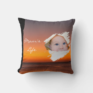 Modern First Mother’s Day Throw Pillow - Sunset Kissen