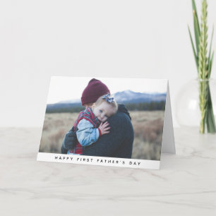 Modern First Vatertag Foto Card Karte