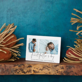 Modern First Vathers Day 2 Fotos Script Fotoplatte