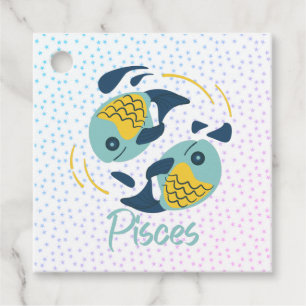 Modern Fisces Fish Zodiac Geschenkanhänger