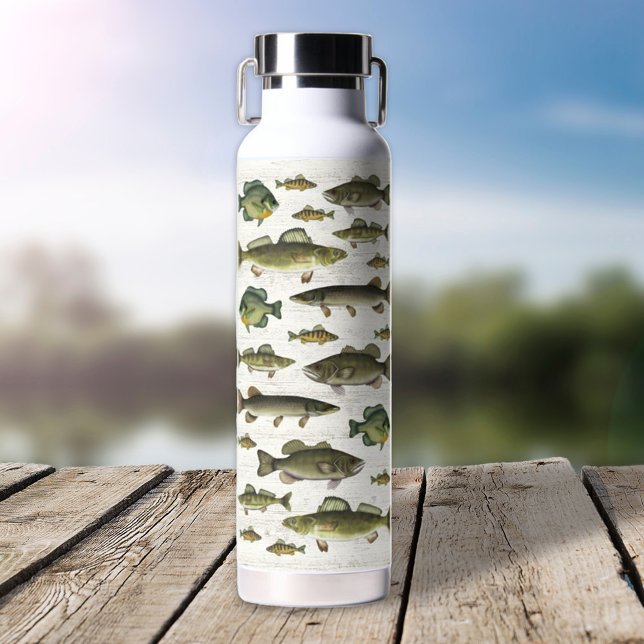 Modern Fisch Einfischer Whimsical Fun Trinkflasche (Von Creator hochgeladen)