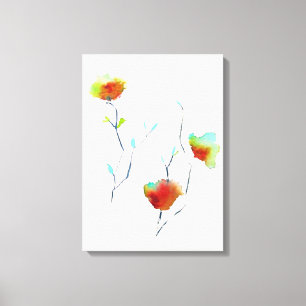 Modern Floral Abstract art flower watercolor Leinwanddruck