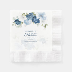 Modern Floral Bloom Eukalyptus Script Paper Serviette