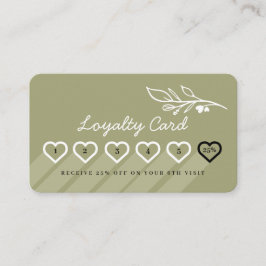 Modern Floral Botanic Line-Art Logo Loyalty Card Treuekarte