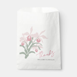 Modern floral Cattleya orchid dusty pink wedding Geschenktütchen