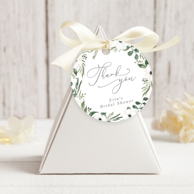 Modern Floral Dusty Green Eukalyptus Vielen Dank Geschenkanhänger (Von Creator hochgeladen)