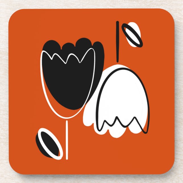 Modern Floral  Getränkeuntersetzer (Vorderseite)